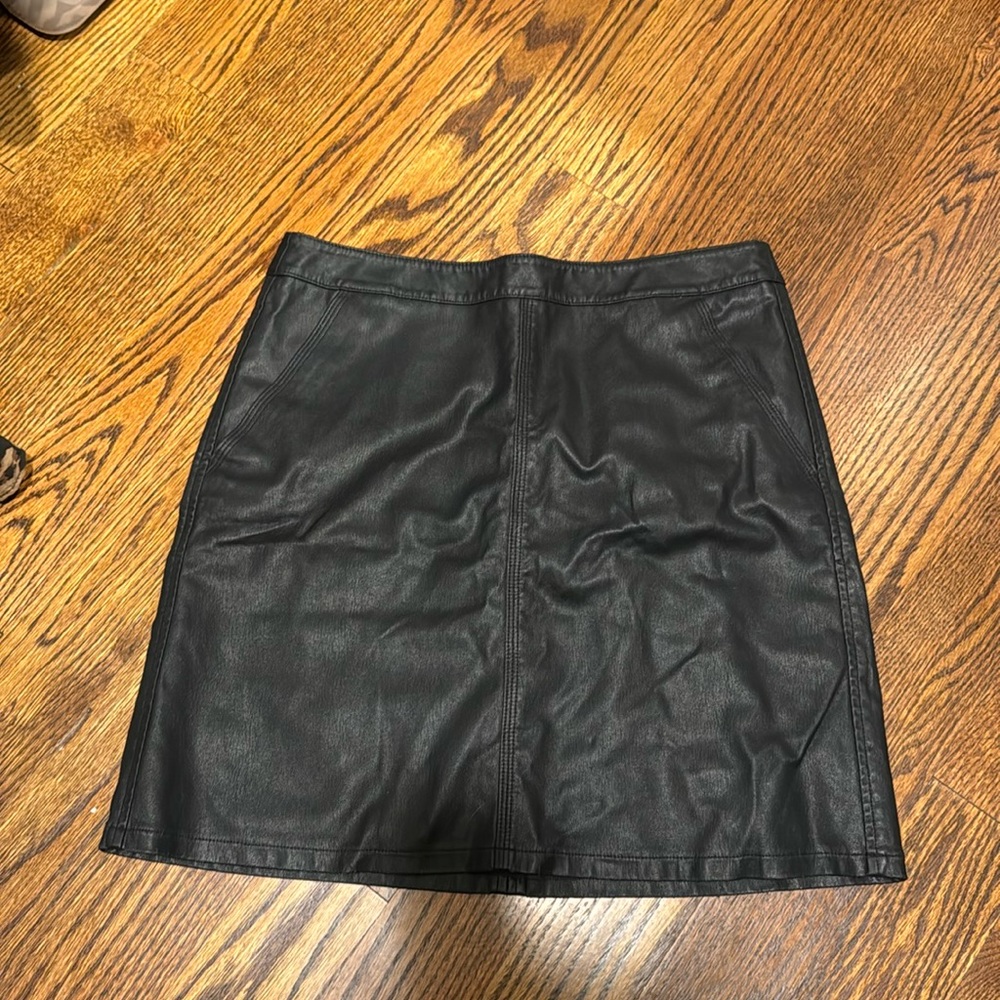 Faux Leather Skirt